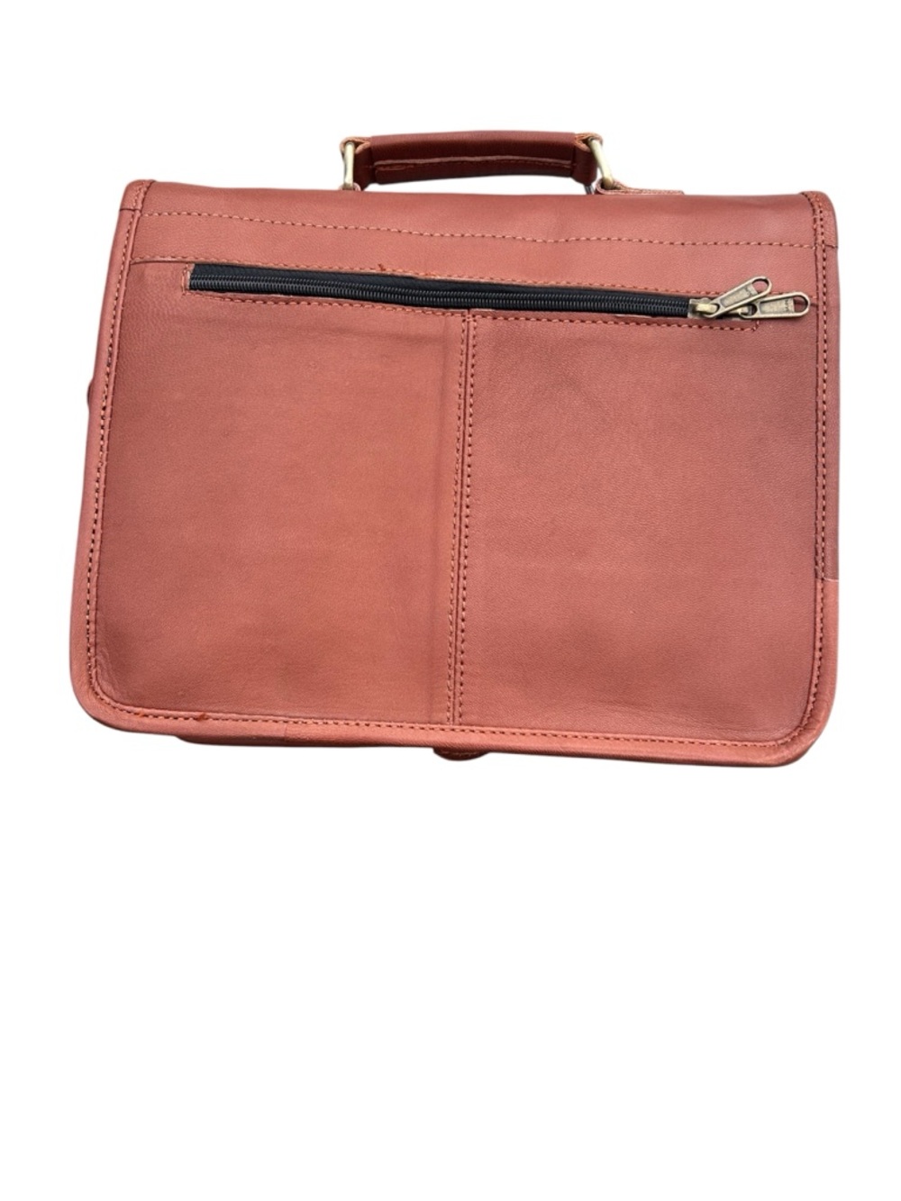 Cuero Genuine Leather Satchel / Briefcase • Brown • No Strap • Read Description - Picture 3 of 7